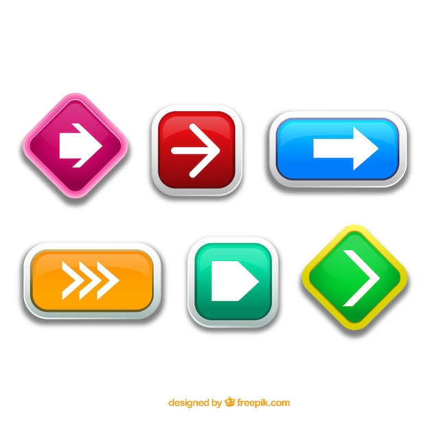 Download Free Vector | Collection of arrow buttons