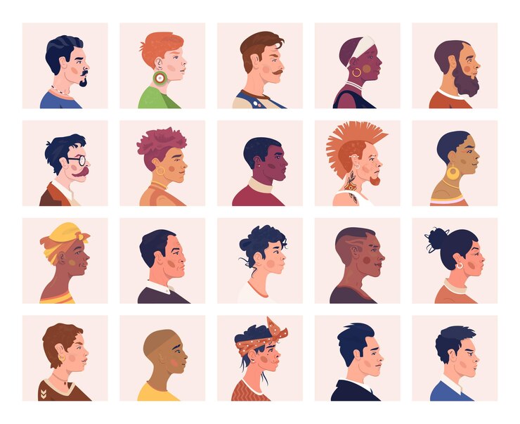 Premium Vector | Collection of avatars of people of different cultures