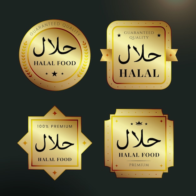 Download Free Collection Of Badges Labels For Halal In Flat Design Free Vector Use our free logo maker to create a logo and build your brand. Put your logo on business cards, promotional products, or your website for brand visibility.