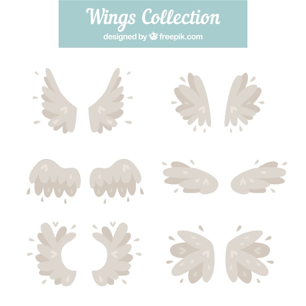 Free Vector | Collection of beautiful vintage wings