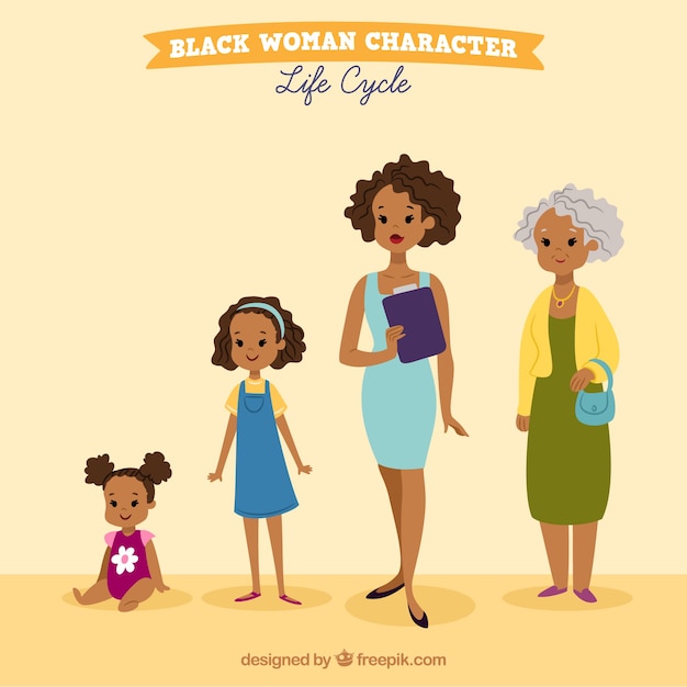 Collection of black women | Free Vector