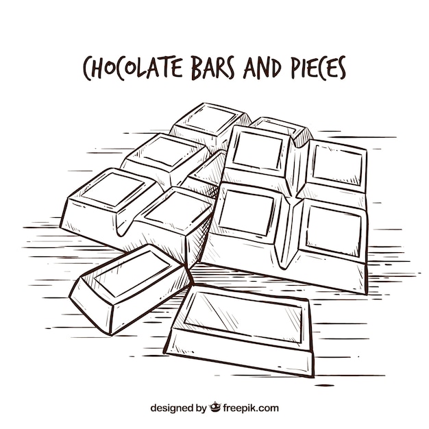 Collection of chocolate bars | Free Vector