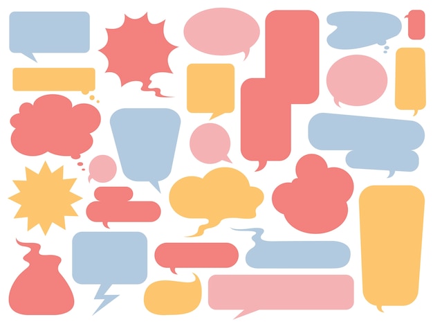 Download Collection of colorful speech bubbles vector | Free Vector