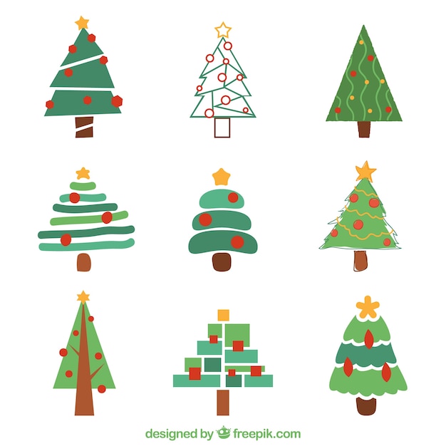 Download Free Vector Collection Of Creative Christmas Tree SVG Cut Files