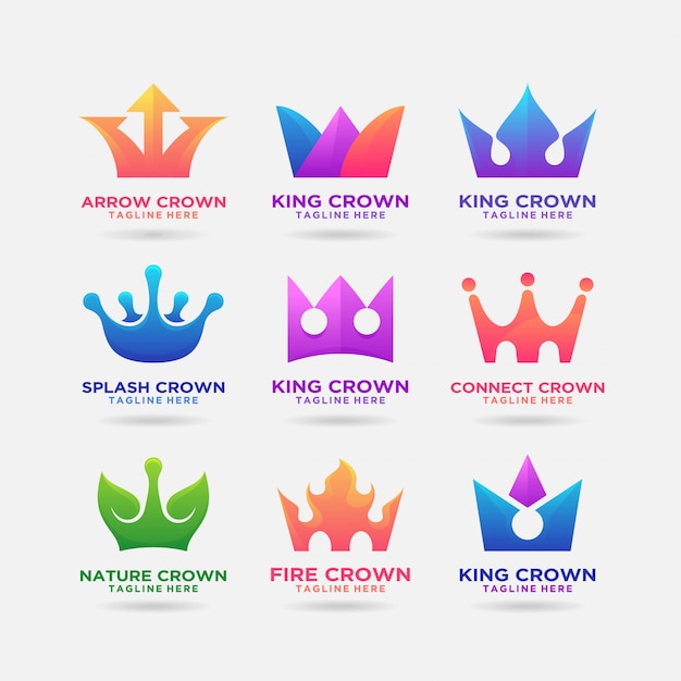 Download Free Collection Of Creative Crown Logo Design Premium Vector Use our free logo maker to create a logo and build your brand. Put your logo on business cards, promotional products, or your website for brand visibility.