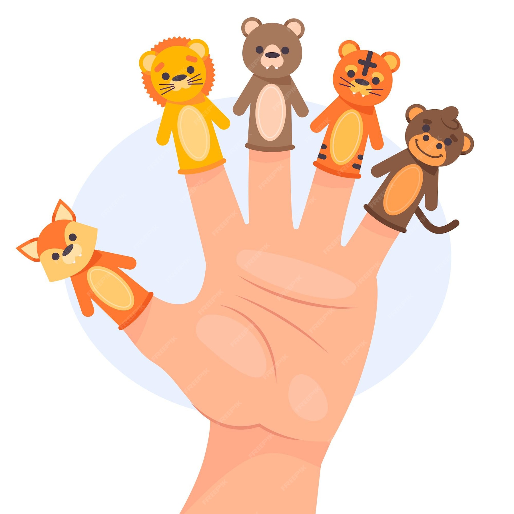 free-vector-collection-of-cute-finger-puppets-for-children