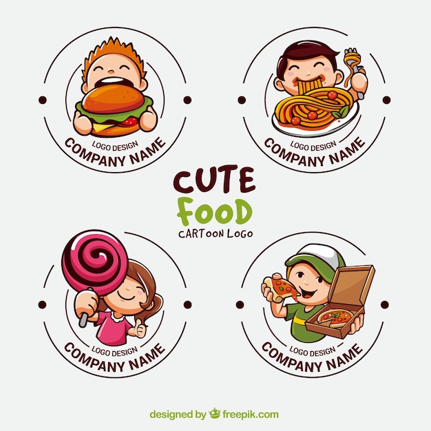 Download Free Collection Of Cute Logos For Food Industry Free Vector Use our free logo maker to create a logo and build your brand. Put your logo on business cards, promotional products, or your website for brand visibility.