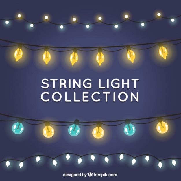 Free Vector | Collection of decorative string lights