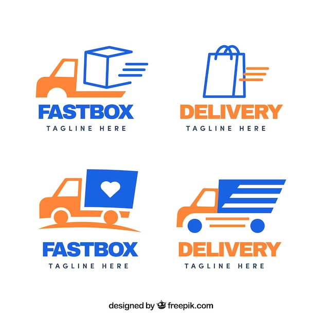 Download Free Download This Free Vector Collection Of Delivery Logo Templates Use our free logo maker to create a logo and build your brand. Put your logo on business cards, promotional products, or your website for brand visibility.