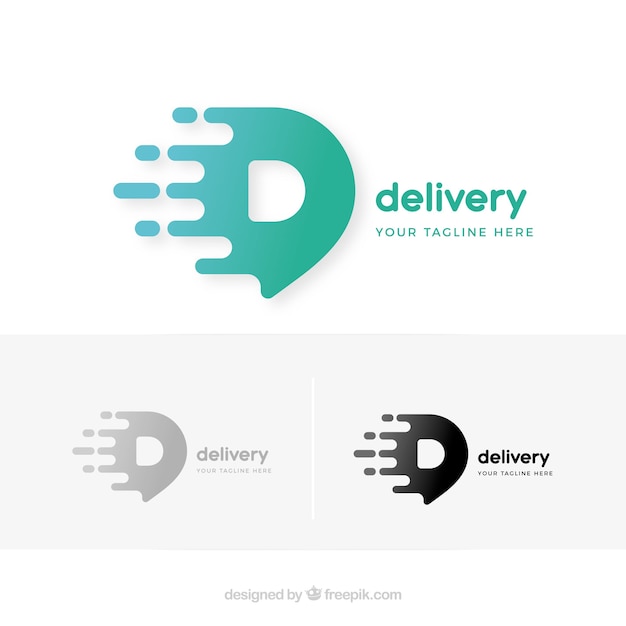 Collection of delivery logo templates Premium Vector