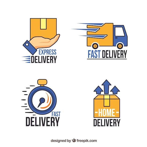 Download Free Download Free Collection Of Delivery Logo Templates Vector Freepik Use our free logo maker to create a logo and build your brand. Put your logo on business cards, promotional products, or your website for brand visibility.