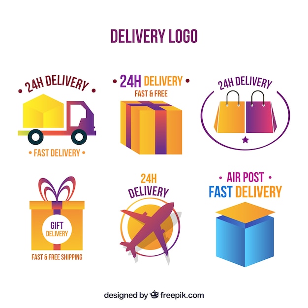 Premium Vector Collection Of Delivery Logo Templates