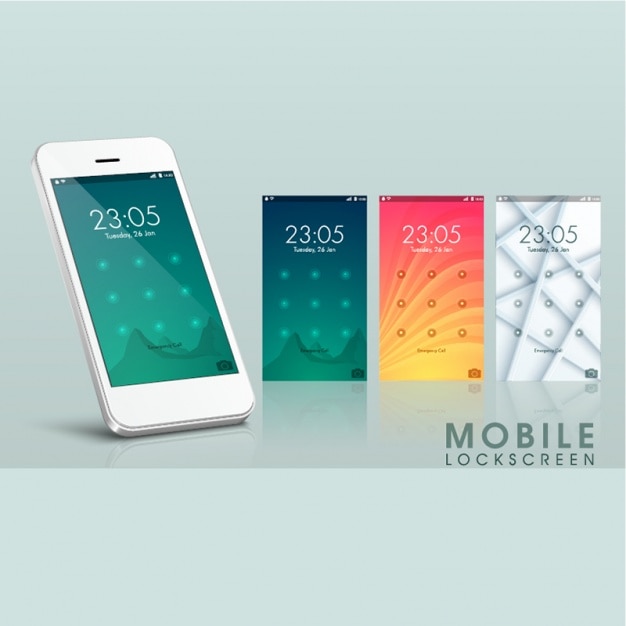 Premium Vector | Collection of different lock screens