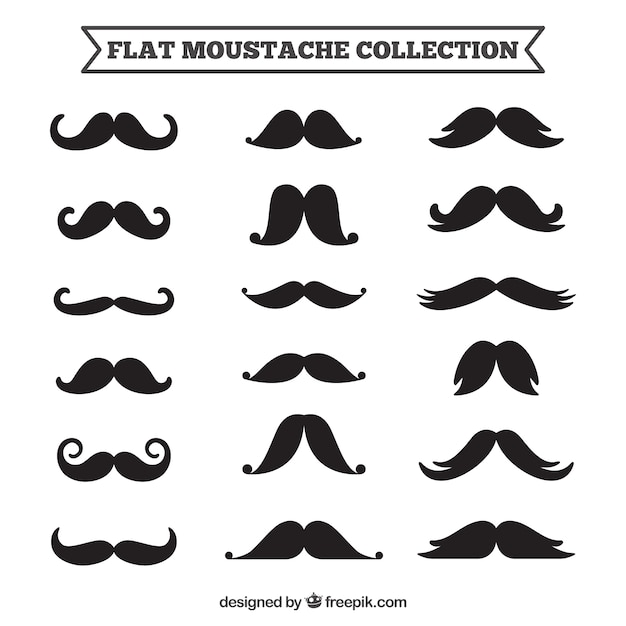 Free Vector | Collection of different mustaches designs