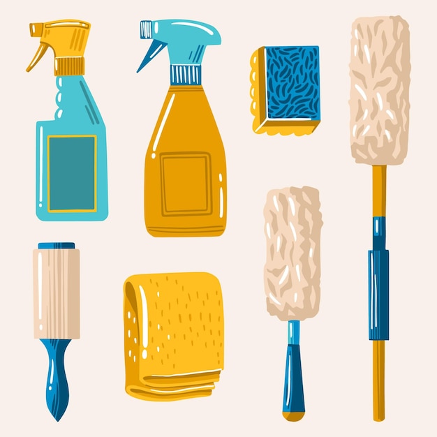 different cleaning products