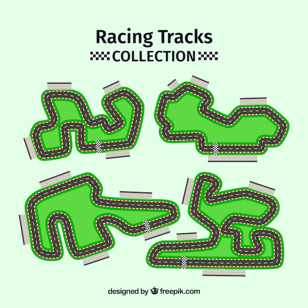 Premium tracks. Race track vector.