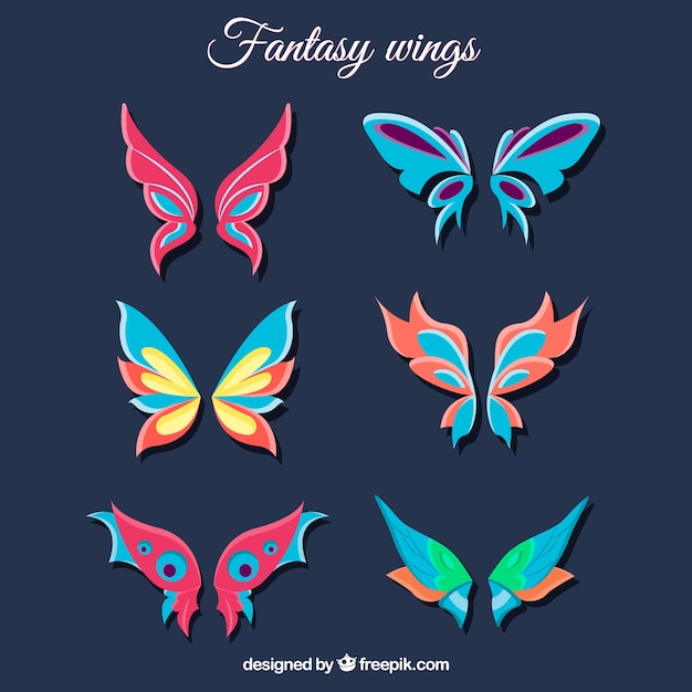 Download Collection of fantastic butterfly wings Vector | Free Download