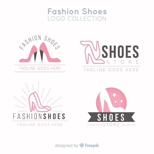 Download Free Download This Free Vector Collection Of Fashion Shoe Logos Use our free logo maker to create a logo and build your brand. Put your logo on business cards, promotional products, or your website for brand visibility.