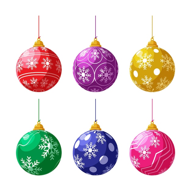 Free Vector | Collection of flat christmas ball ornaments