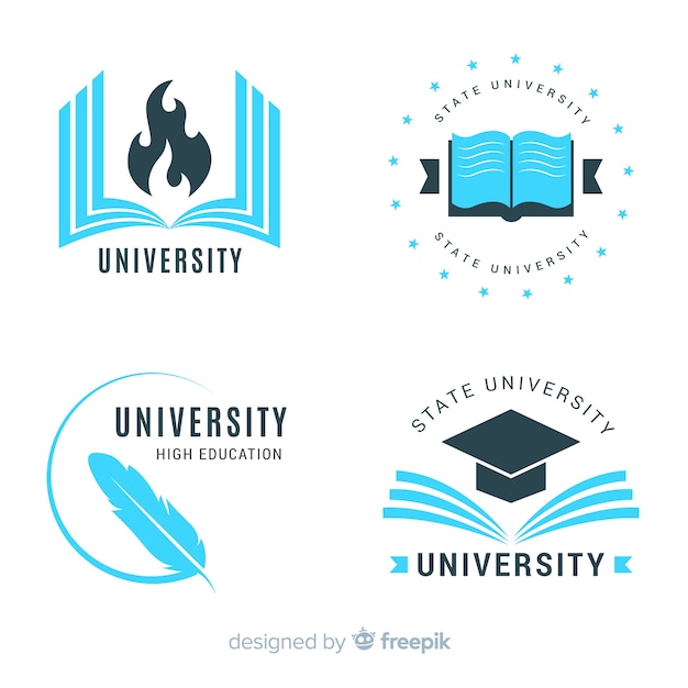 Download Free Download Free Collection Of Flat University Logos Vector Freepik Use our free logo maker to create a logo and build your brand. Put your logo on business cards, promotional products, or your website for brand visibility.