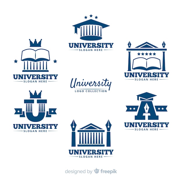 Download Free Download This Free Vector Collection Of Flat University Logos Use our free logo maker to create a logo and build your brand. Put your logo on business cards, promotional products, or your website for brand visibility.