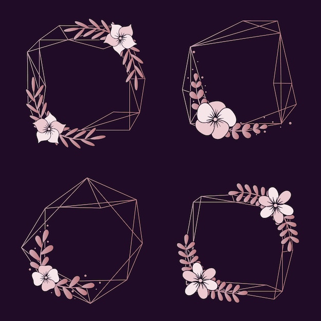 Collection of floral wedding borders Vector | Free Download