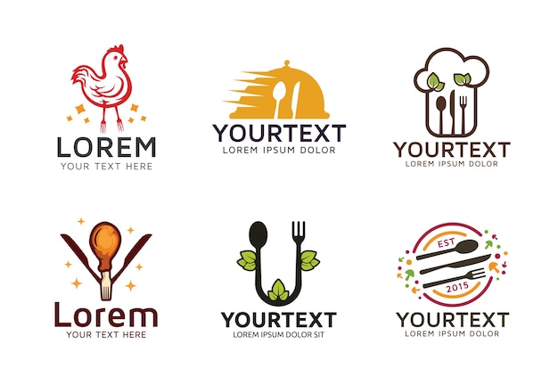 Download Free Collection Of Food And Restaurant Logos With Cutlery Premium Vector Use our free logo maker to create a logo and build your brand. Put your logo on business cards, promotional products, or your website for brand visibility.