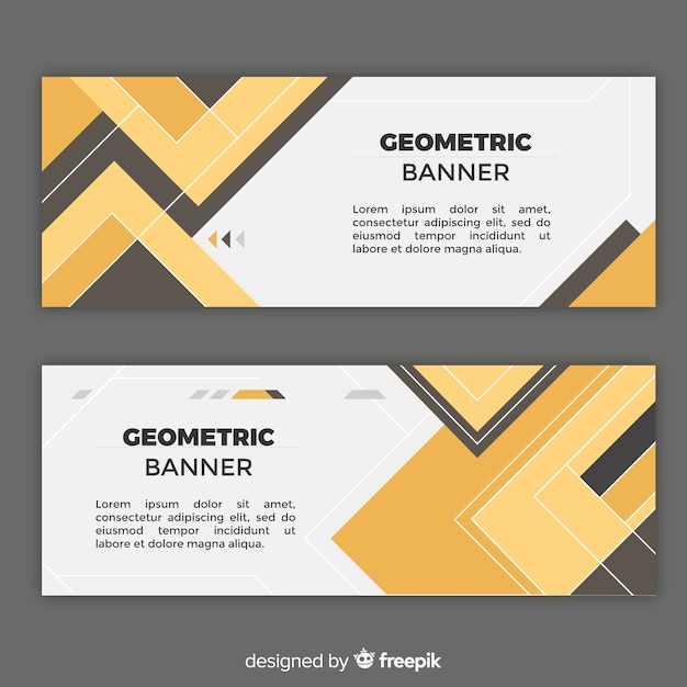Free Vector Collection Of Geometric Banners