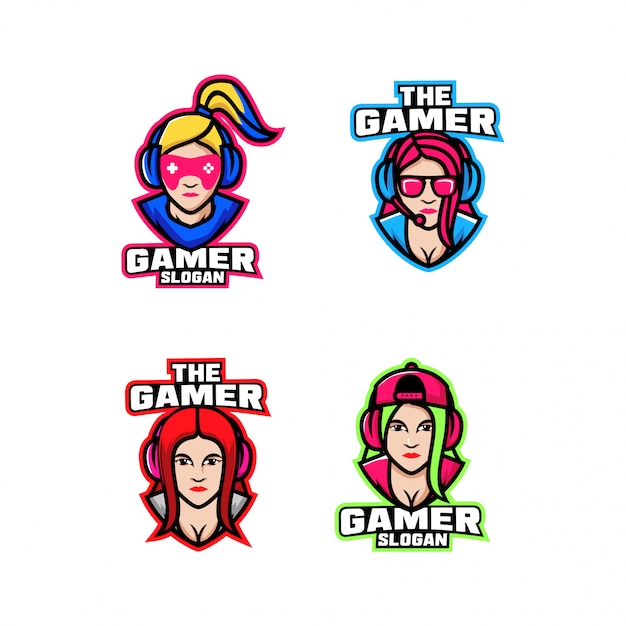 Download Free Collection Of Girl Gamer Character Logo Icon Design Cartoon Use our free logo maker to create a logo and build your brand. Put your logo on business cards, promotional products, or your website for brand visibility.