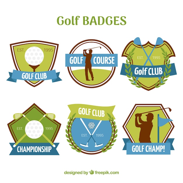 Free Vector | Collection of golf labels