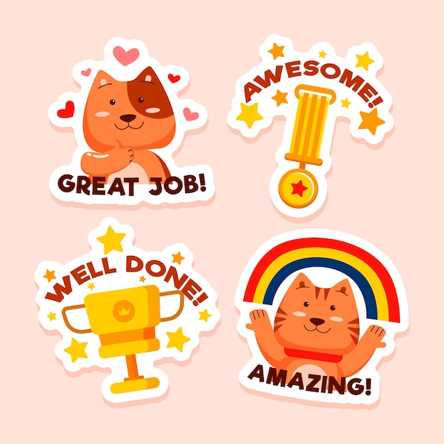 premium-vector-collection-of-good-job-and-great-job-stickers