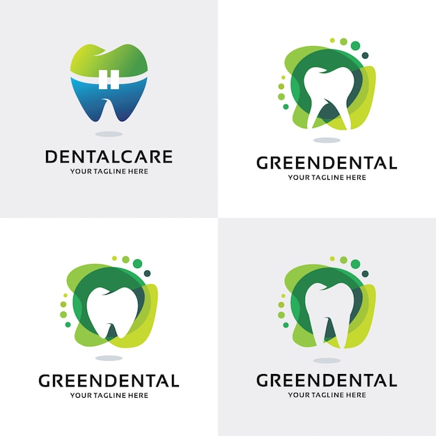 Download Free Collection Of Green Dental Logo Set Design Template Premium Vector Use our free logo maker to create a logo and build your brand. Put your logo on business cards, promotional products, or your website for brand visibility.