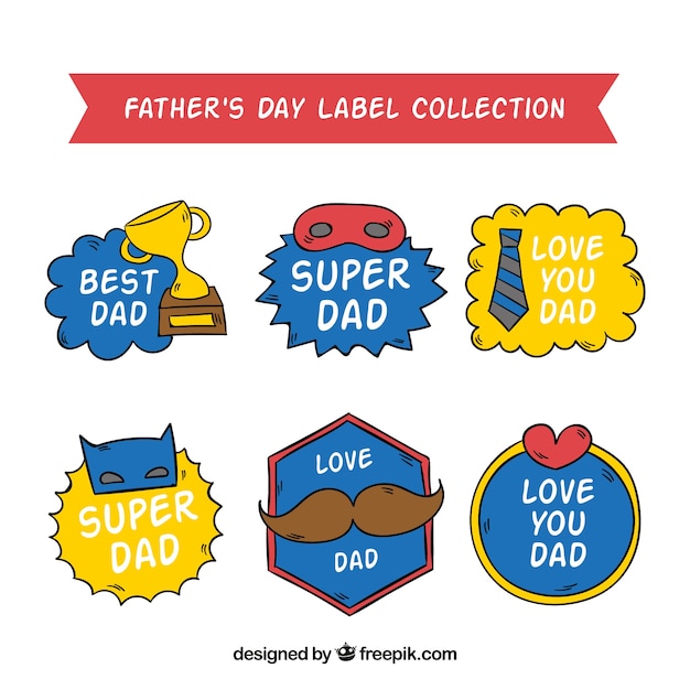 collection-of-hand-drawn-father-s-day-stickers-vector-free-download