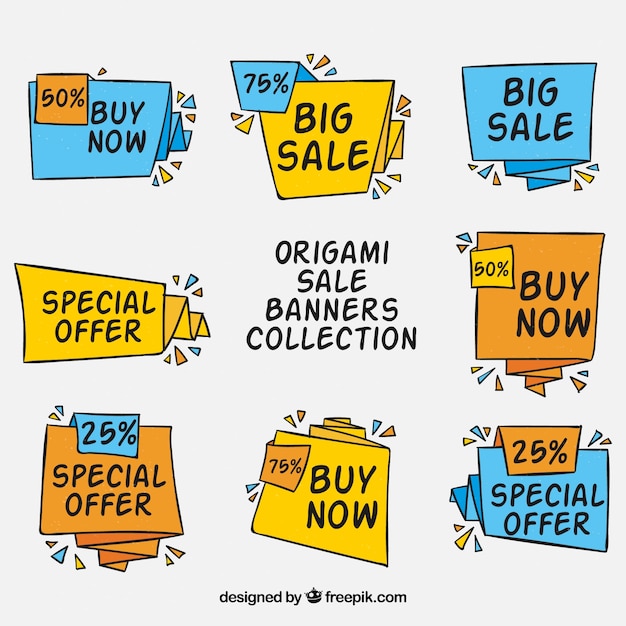 Free Vector | Collection of hand drawn sale banner