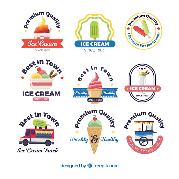Download Free Collection Of Ice Cream Logos Free Vector Use our free logo maker to create a logo and build your brand. Put your logo on business cards, promotional products, or your website for brand visibility.