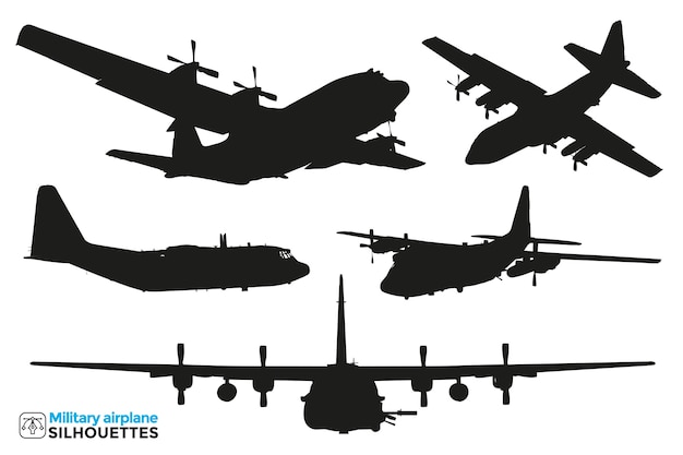 Premium Vector | Collection of isolated silhouettes of military ...