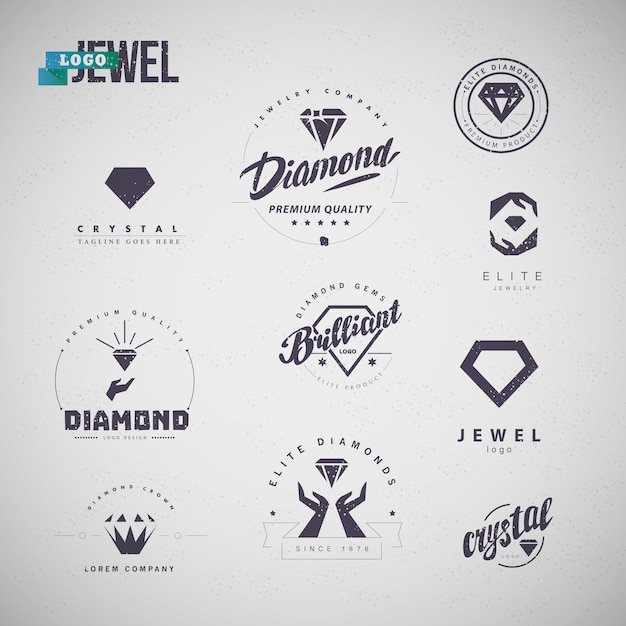 Download Free Collection Of Jewelry Industry Emblems With Diamond Silhouettes Use our free logo maker to create a logo and build your brand. Put your logo on business cards, promotional products, or your website for brand visibility.