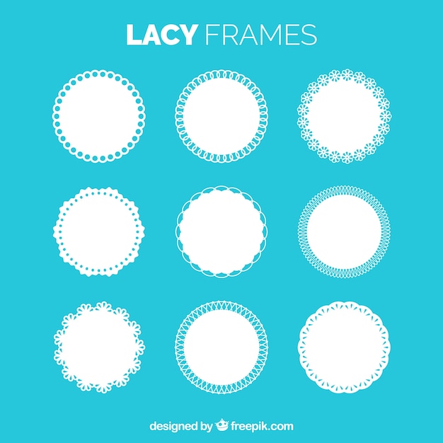 Collection of lace frame Vector | Free Download