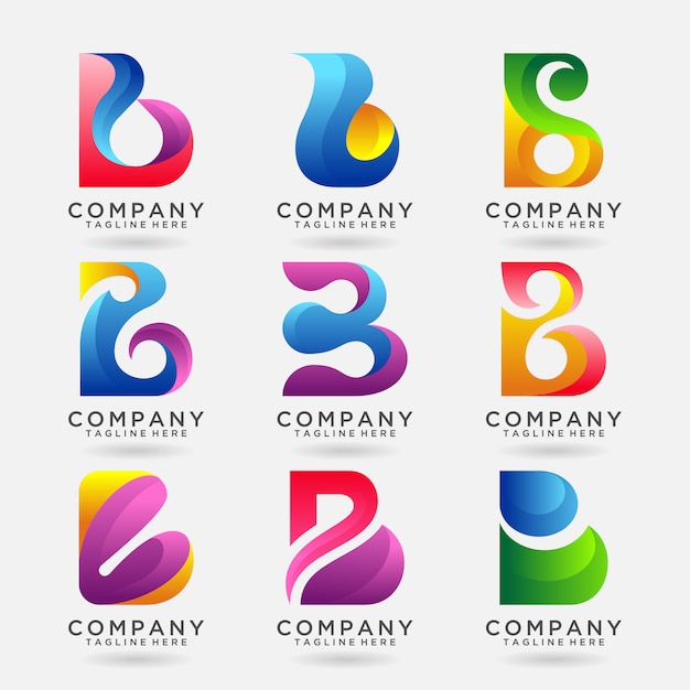 Download Free Collection Of Letter B Modern Logo Template Design Premium Vector Use our free logo maker to create a logo and build your brand. Put your logo on business cards, promotional products, or your website for brand visibility.