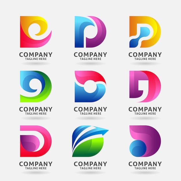 Download Free Collection Of Letter D Modern Logo Template Design Premium Vector Use our free logo maker to create a logo and build your brand. Put your logo on business cards, promotional products, or your website for brand visibility.