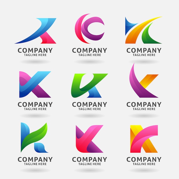 Download Free Collection Of Letter K Modern Logo Template Design Premium Vector Use our free logo maker to create a logo and build your brand. Put your logo on business cards, promotional products, or your website for brand visibility.