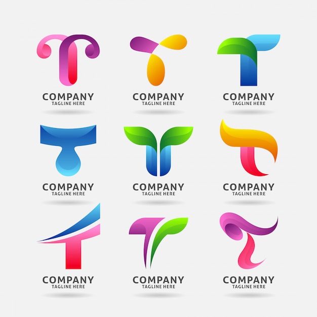 Download Free Collection Of Letter T Modern Logo Design Premium Vector Use our free logo maker to create a logo and build your brand. Put your logo on business cards, promotional products, or your website for brand visibility.