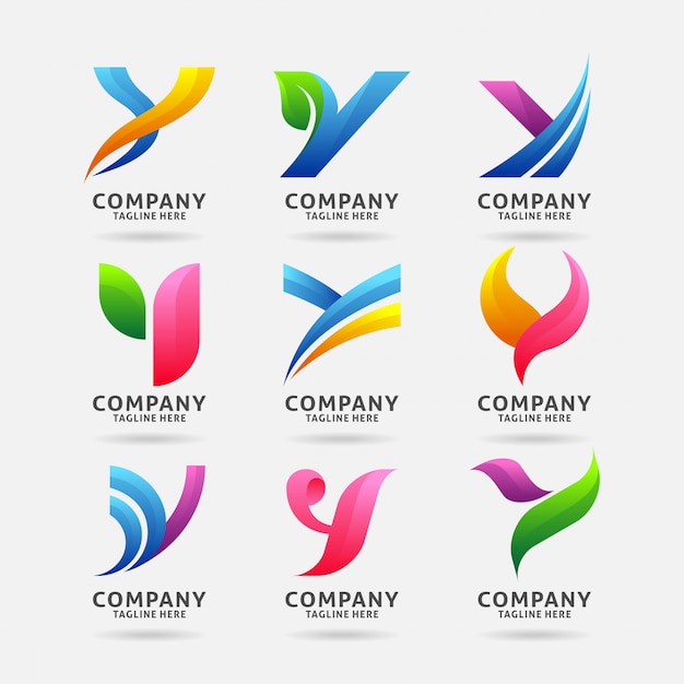 Premium Vector | Collection of letter y modern logo design