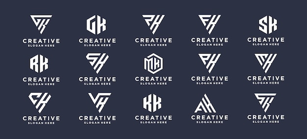 Premium Vector | Collection lettermark logo branding