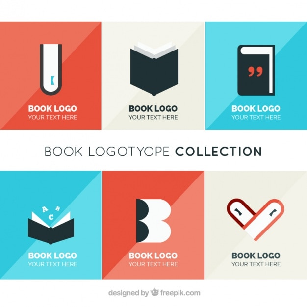 Download Free Collection Of Logos Of Books In Flat Design Free Vector Use our free logo maker to create a logo and build your brand. Put your logo on business cards, promotional products, or your website for brand visibility.