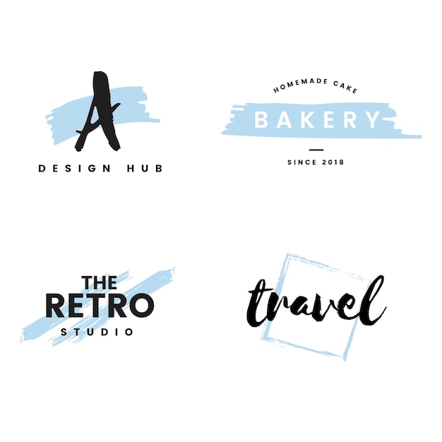 Download Free Collection Of Logos And Branding Vector Free Vector Use our free logo maker to create a logo and build your brand. Put your logo on business cards, promotional products, or your website for brand visibility.