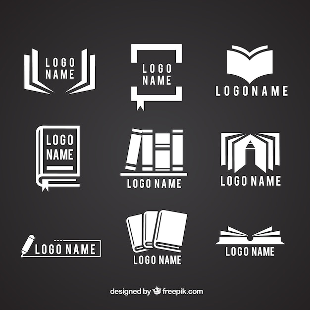 Download Free Collection Of Logos With Books Free Vector Use our free logo maker to create a logo and build your brand. Put your logo on business cards, promotional products, or your website for brand visibility.