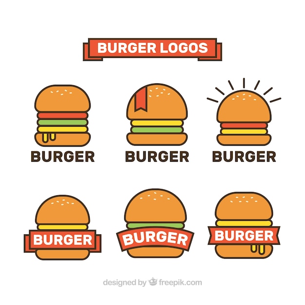 Download Free Download Free Collection Of Minimalist Burger Logos In Flat Design Use our free logo maker to create a logo and build your brand. Put your logo on business cards, promotional products, or your website for brand visibility.