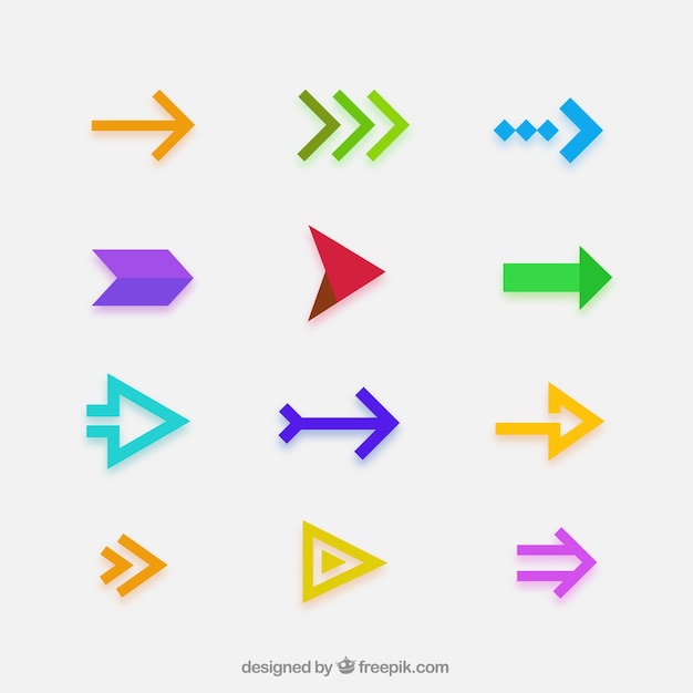 Free Vector | Collection of modern arrows in flat design