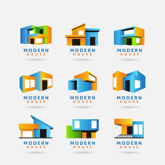 Download Free Collection Of Modern House Logo Premium Vector Use our free logo maker to create a logo and build your brand. Put your logo on business cards, promotional products, or your website for brand visibility.